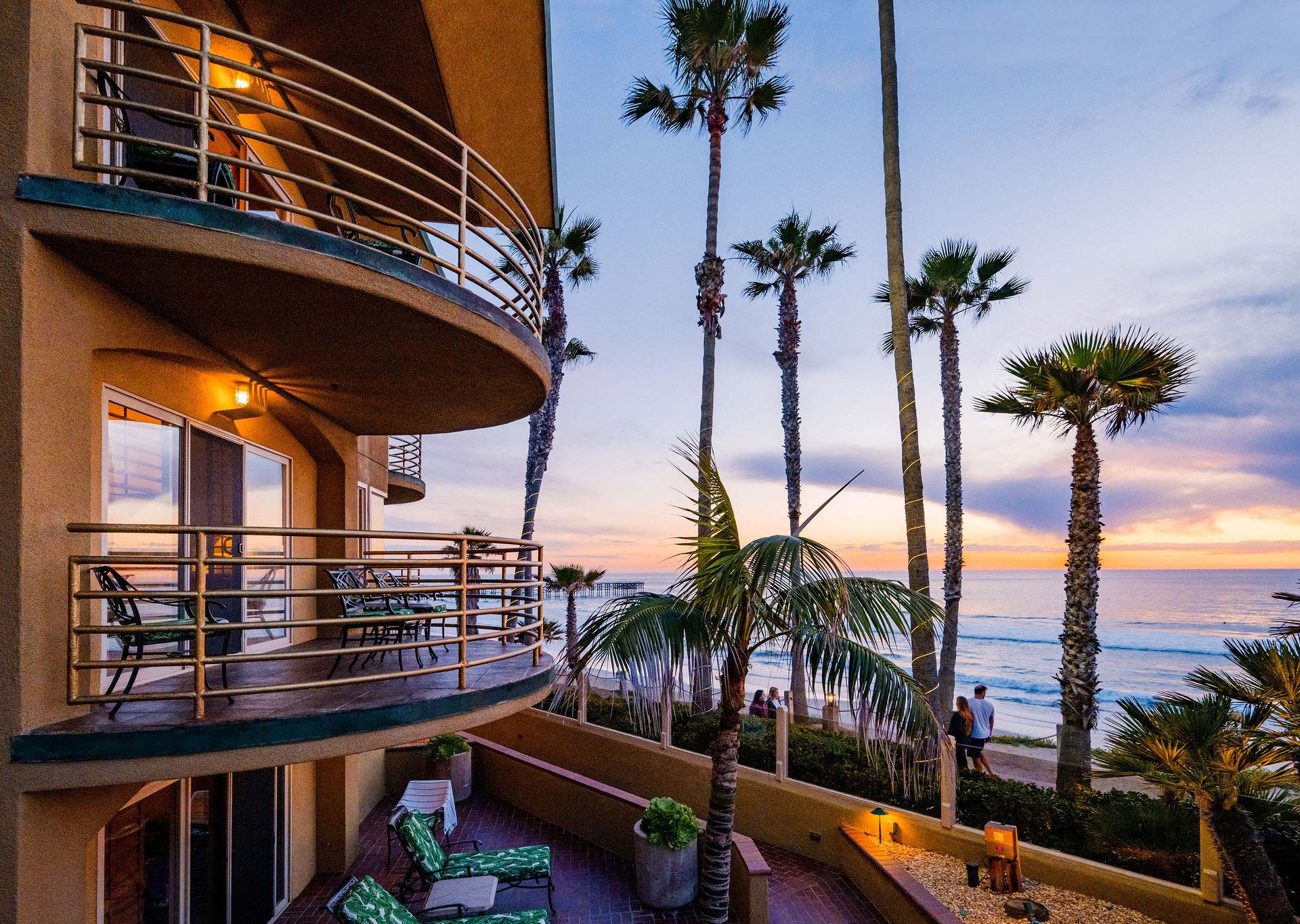 Sunset balconies looking south