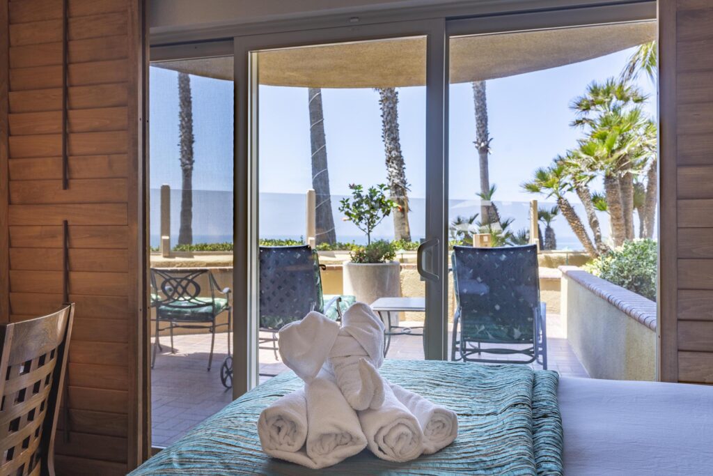 Family Suite Balcony with towel shaped as a elephant
