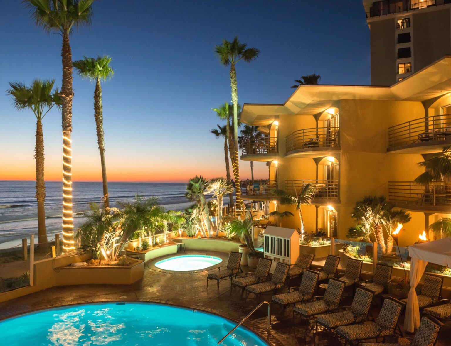 Night view of the hotel