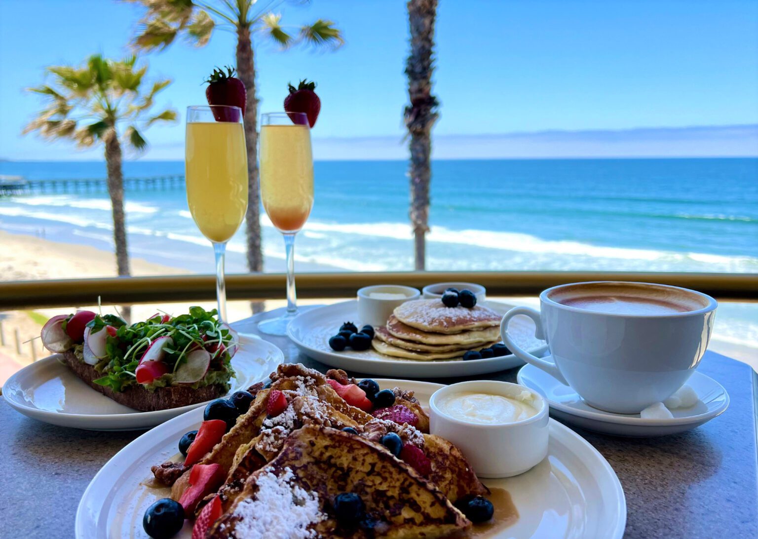 Breakfast with a beach view