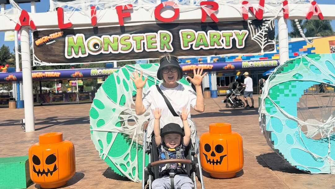 mom and son at LegoLand