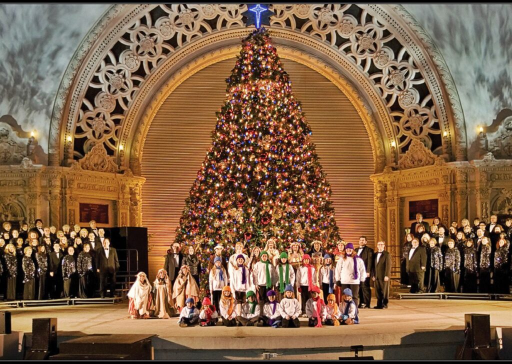 Christmas tree on stage