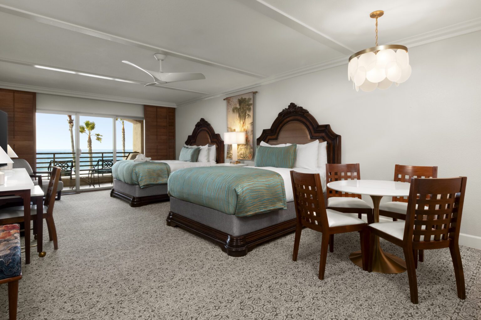 Queen bed guest room