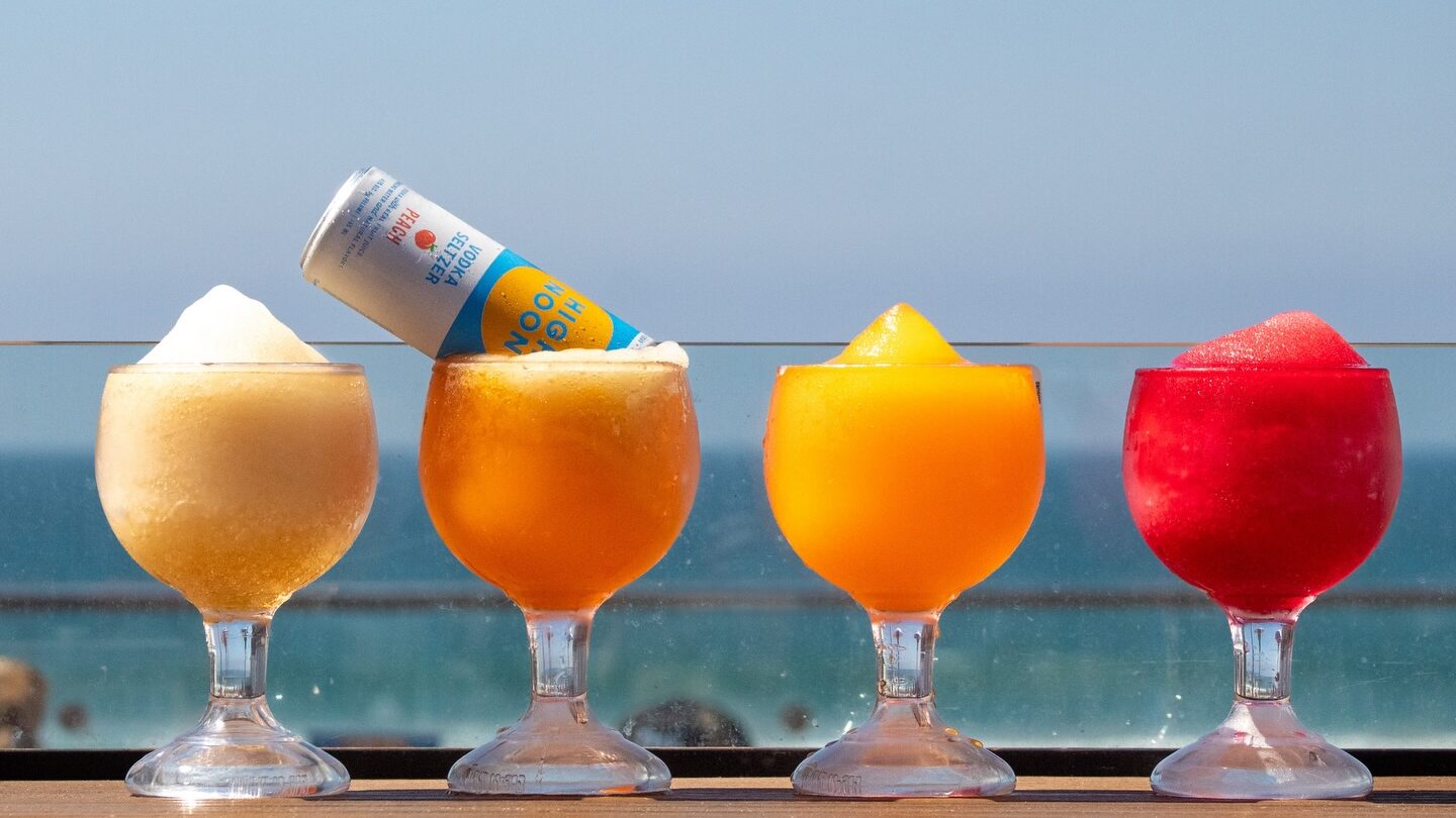 drinks on a table